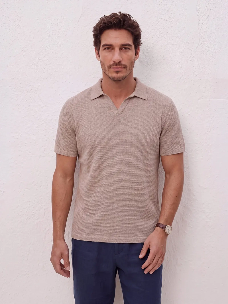POLERA HOMBRE SPAVALDI CUELLO CAMISERO - 1