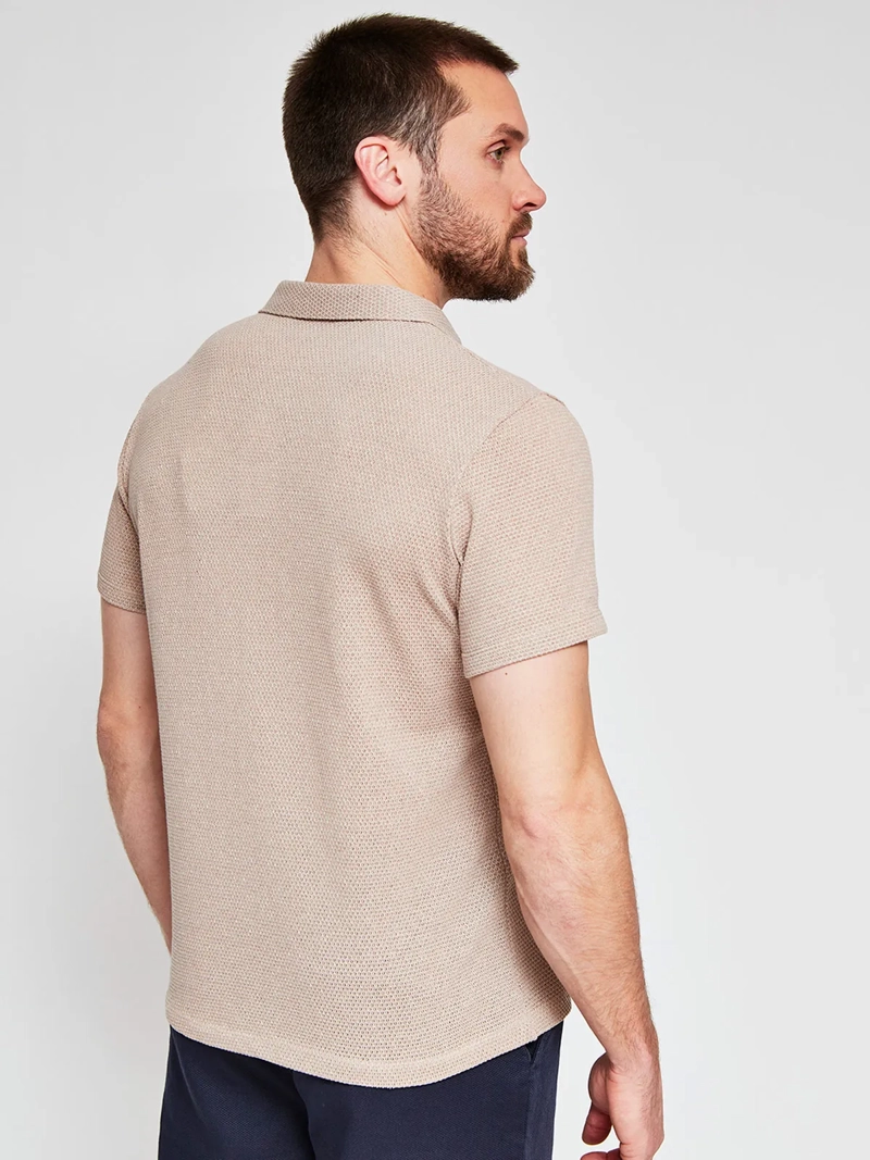 POLERA HOMBRE SPAVALDI ALGODÓN CUELLO CAMISERO MANGA CORTA - 2