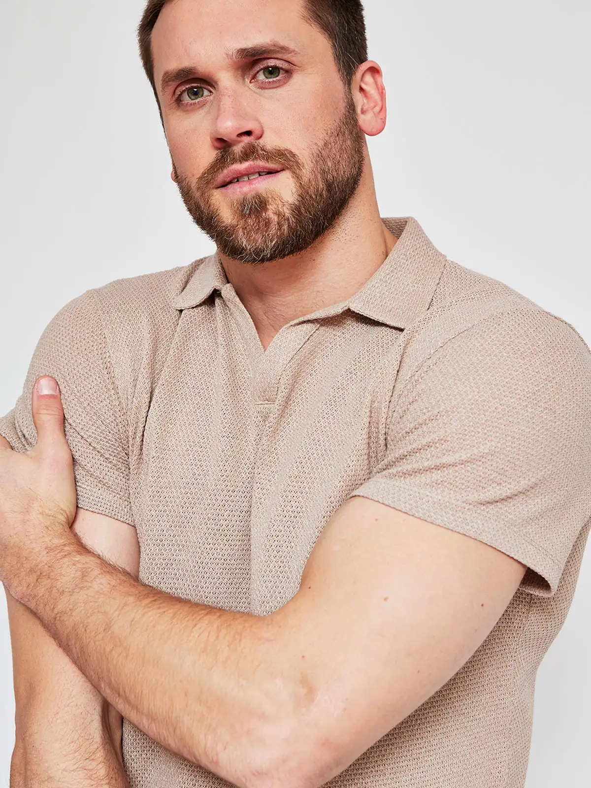 POLERA HOMBRE SPAVALDI ALGODÓN CUELLO CAMISERO MANGA CORTA - 3