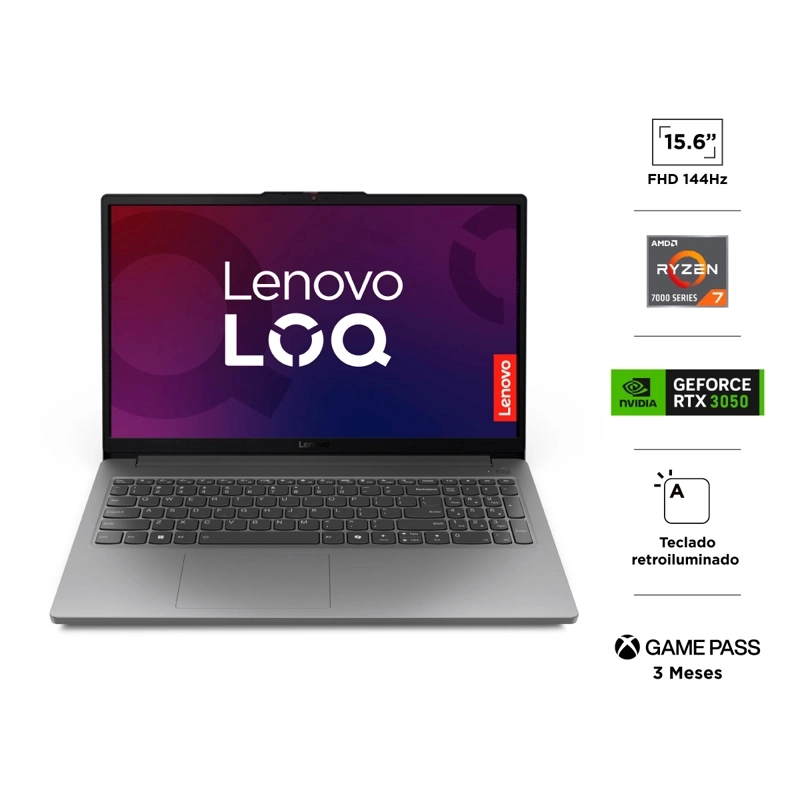 NOTEBOOK LENOVO LOQ AMD RYZEN 7 16GB RAM 512GB SSD NVIDIA RTX 3050 15.6” - 2