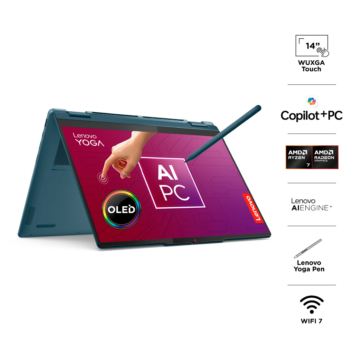 NOTEBOOK LENOVO YOGA 7 2-IN-1 AMD RYZEN AI 7 32GB RAM 1TB SSD