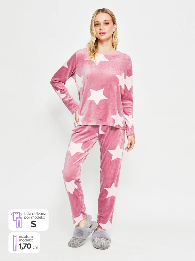 PIJAMA KAYSER LARGO ROSADO - 1