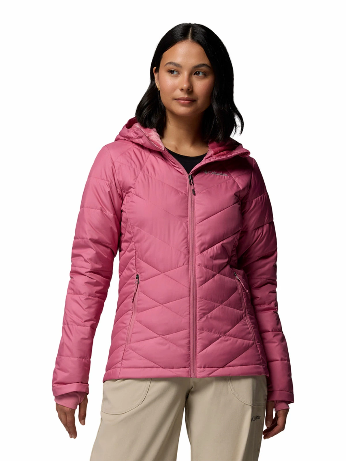 PARKA MUJER COLUMBIA ROSADO HEAVENLY - 1