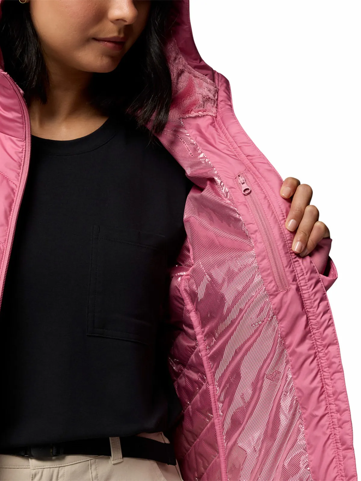 PARKA MUJER COLUMBIA ROSADO HEAVENLY - 3