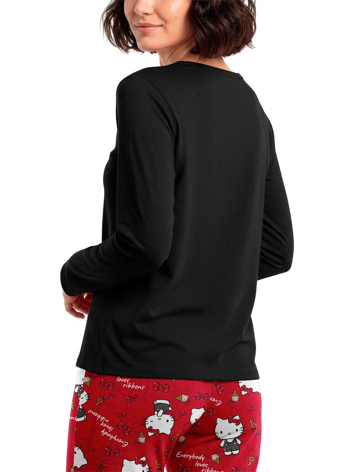 PIJAMA TOP HELLO KITTY MANGA LARGO MULTICOLOR - 3