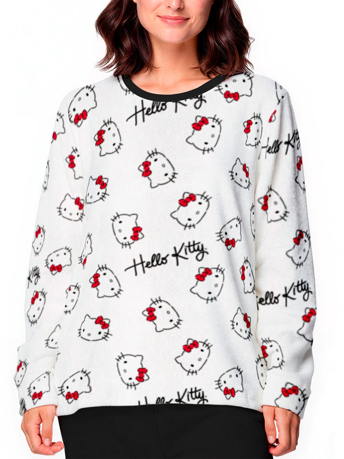 PIJAMA MUJER TOP MICROPOLAR HELLO KITTY - 2