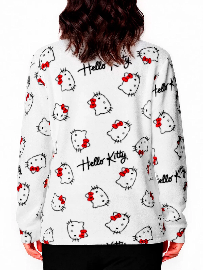 PIJAMA MUJER TOP MICROPOLAR HELLO KITTY - 3
