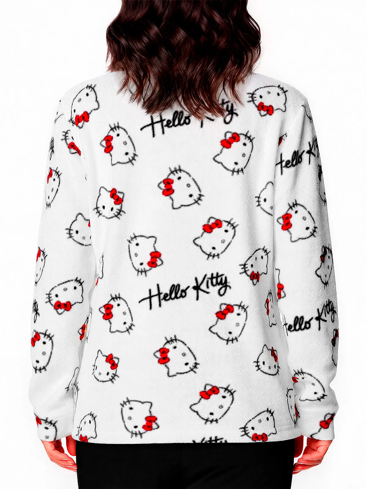 PIJAMA MUJER TOP MICROPOLAR HELLO KITTY - 3