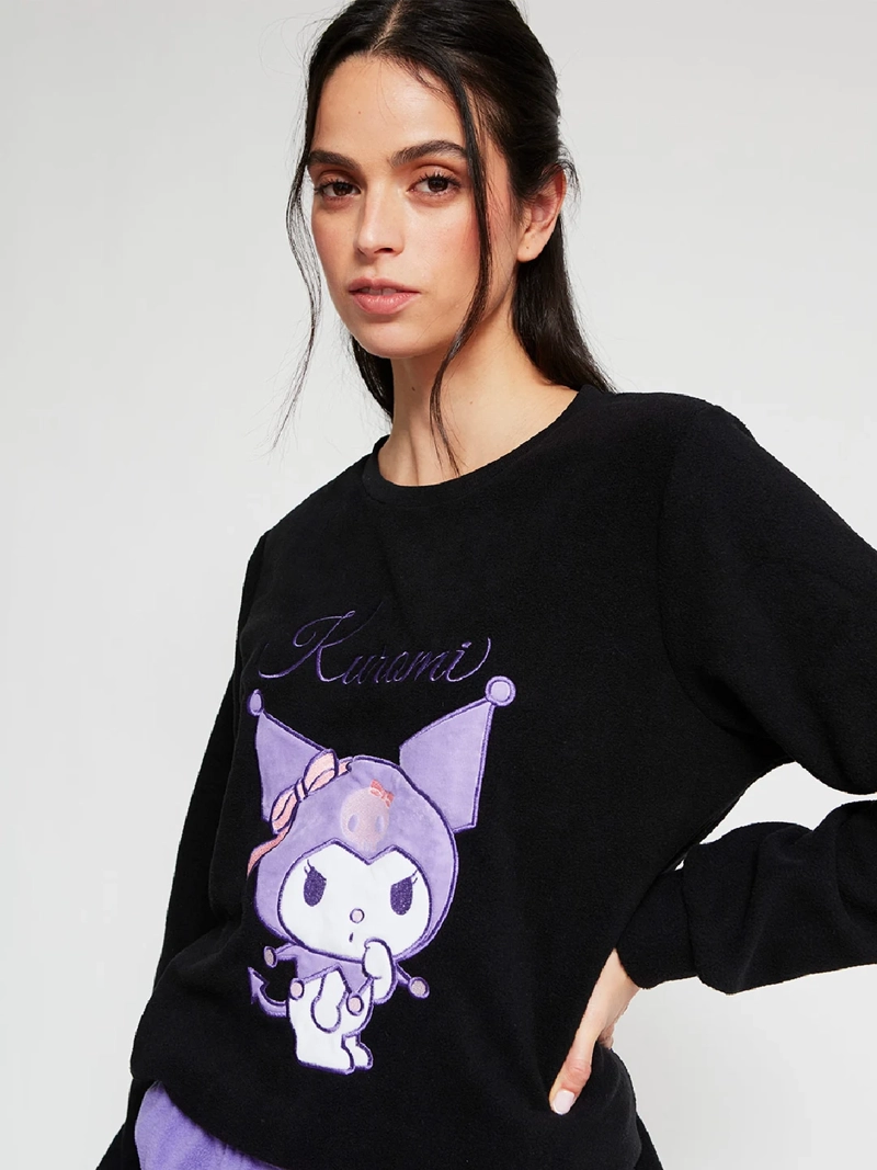 PIJAMA MUJER TOP MICROPOLAR KUROMI - 3