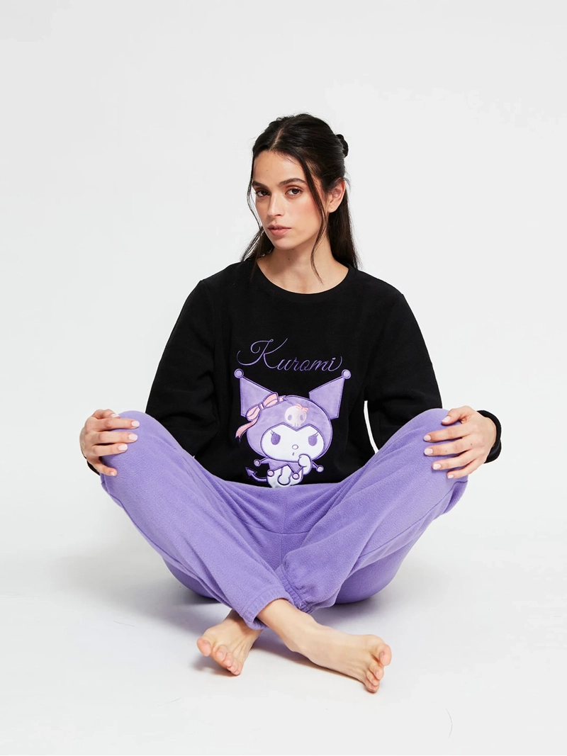 PIJAMA MUJER TOP MICROPOLAR KUROMI - 4