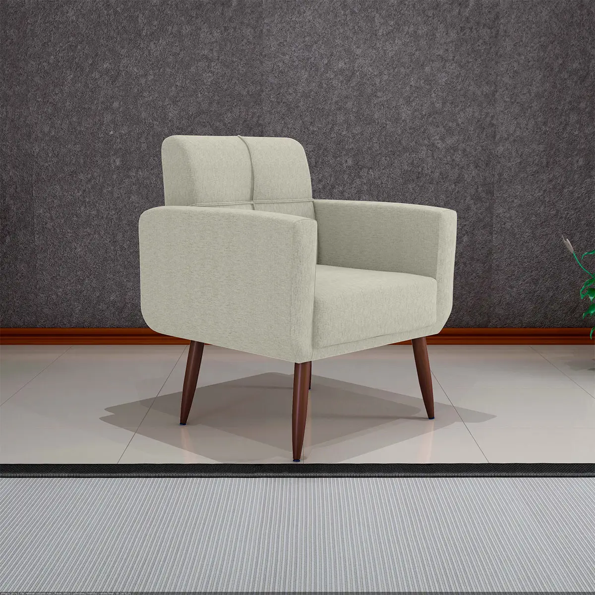 POLTRONA DECOCASA HAVANA + PUFF GRIS - 3