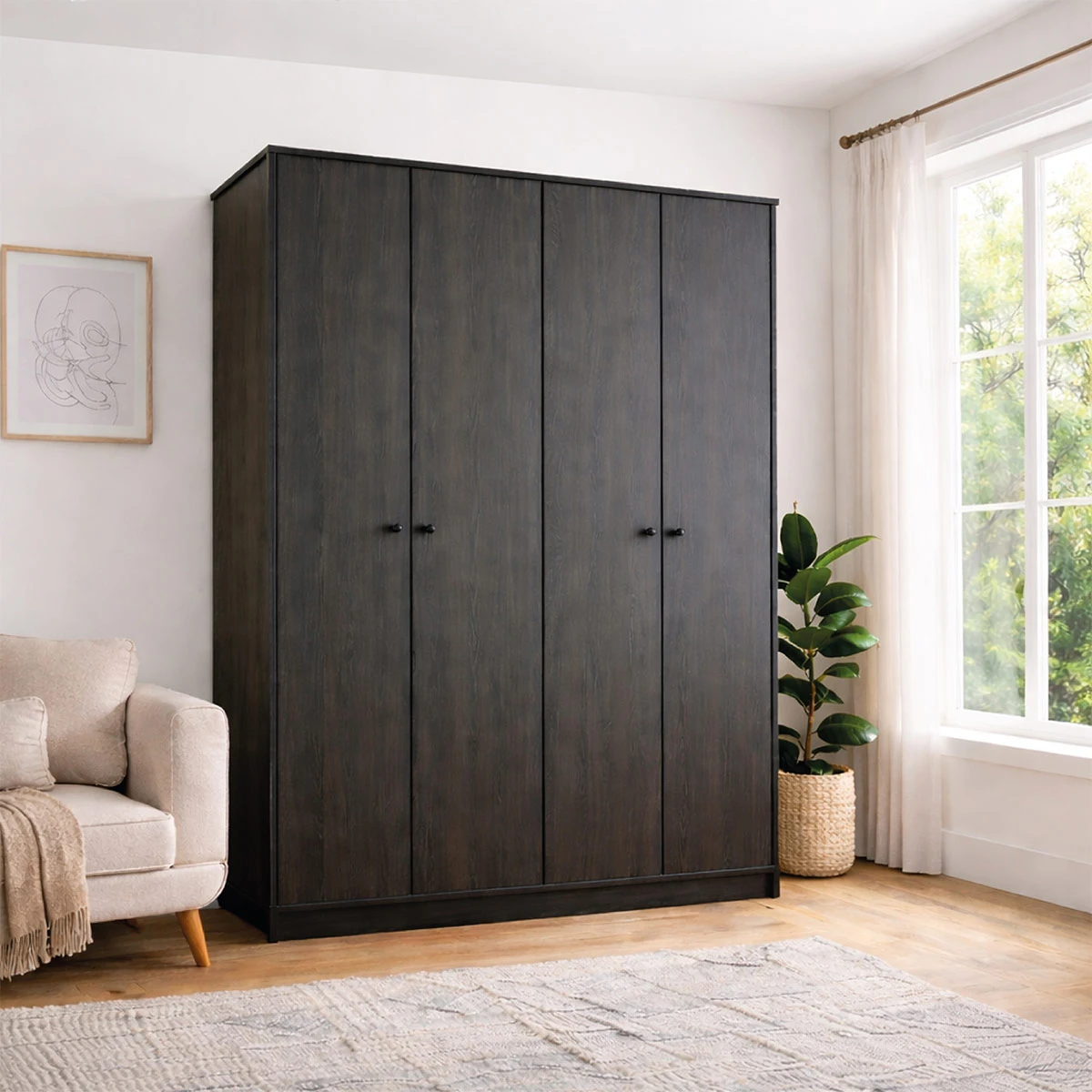 CLOSET CIC LUCERNA 4 PUERTAS CAFÉ - 1