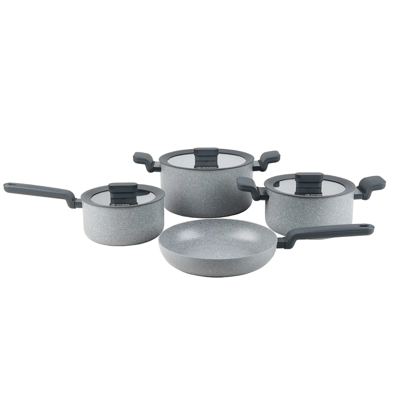 BATERÍA DE COCINA SIMPLIT POMPEI 7 PIEZAS GRANITO - 1