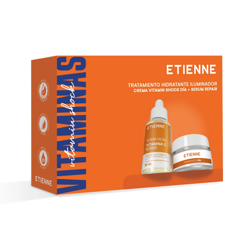 SET ROSTRO ETIENNE VITAMIN SHOCK CREMA DÍA Y SÉRUM 50ML+30ML - 1