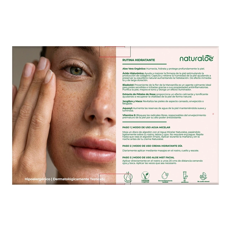 ESTUCHE NATURALOE MIST 140ML- AGUA MICELAR 140ML+CREMA 50ML SPF30 - 2