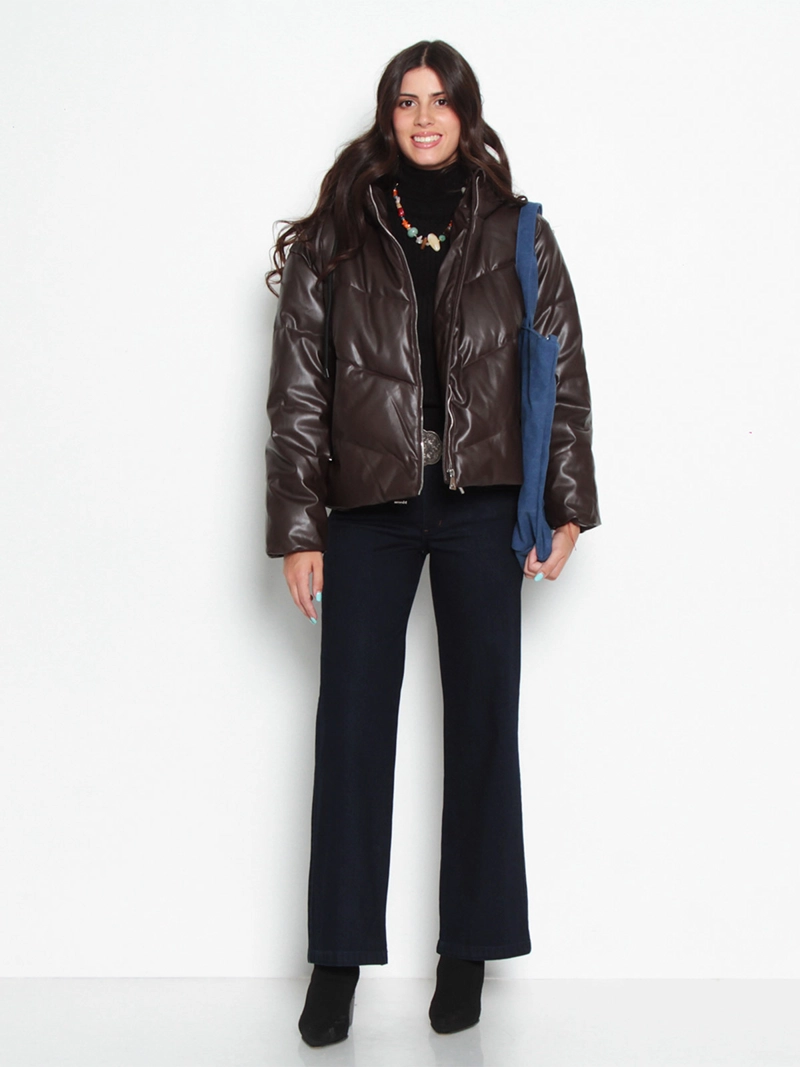 PARKA MUJER WADOS MANGA LARGA PUFFER CAPUCHA - 1