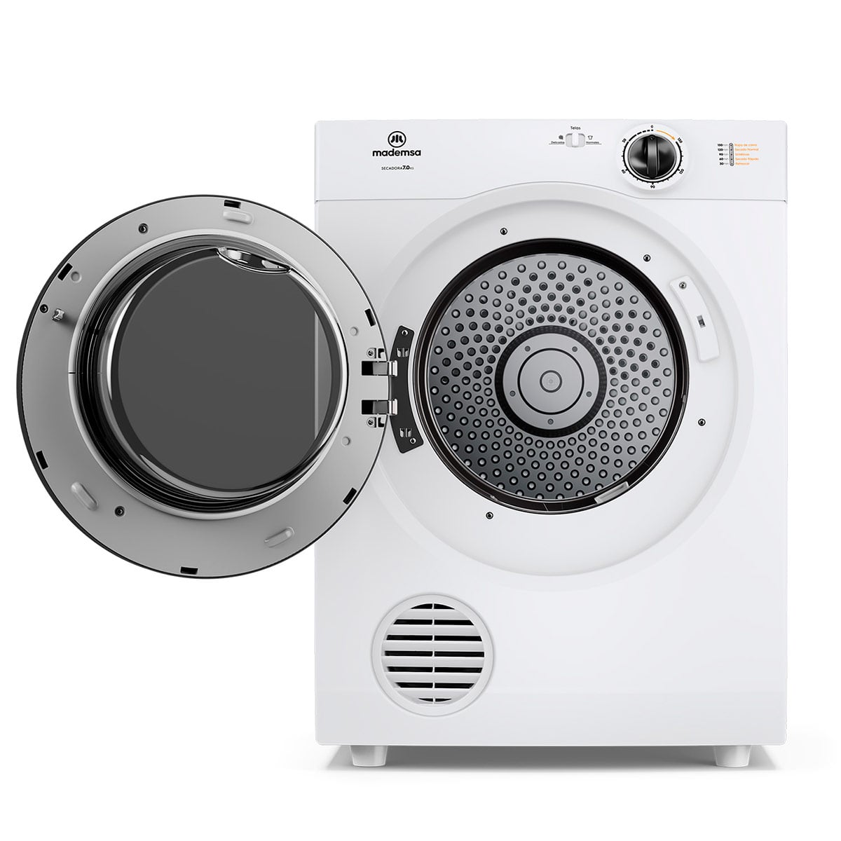 SECADORA DE ROPA POR VENTILACIÓN MADEMSA 7DBZG PRO 7KG BLANCO - 4