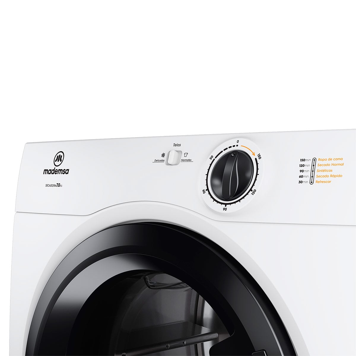 SECADORA DE ROPA POR VENTILACIÓN MADEMSA 7DBZG PRO 7KG BLANCO - 5