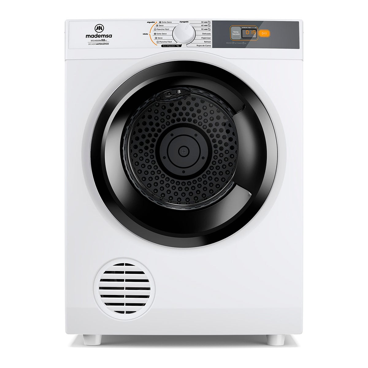 SECADORA DE ROPA POR VENTILACIÓN MADEMSA 9DBZG PRO 9KG BLANCO - 2