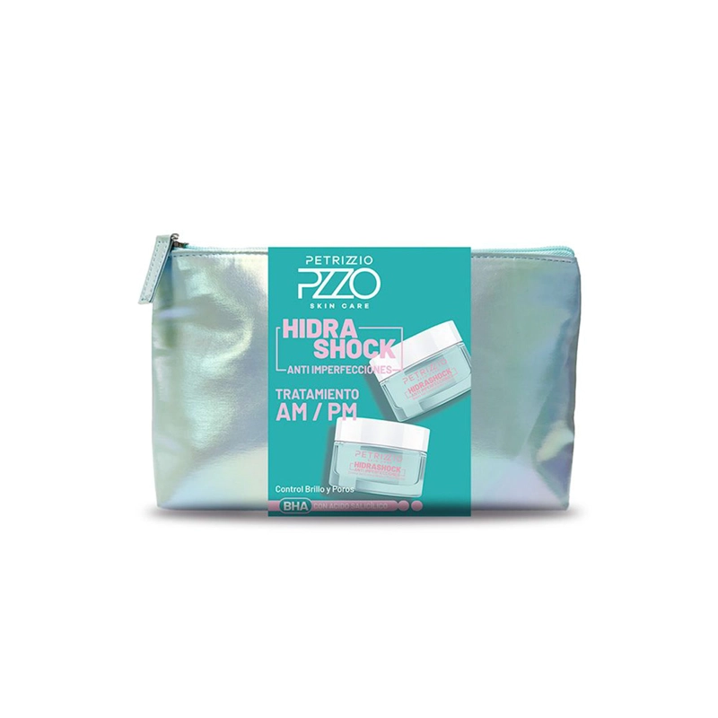 SET DE CREMAS PETRIZZIO HIDRA SHOCK ANTI-IMPERFECCIONES 50ML+50ML+CLUTCH - 2