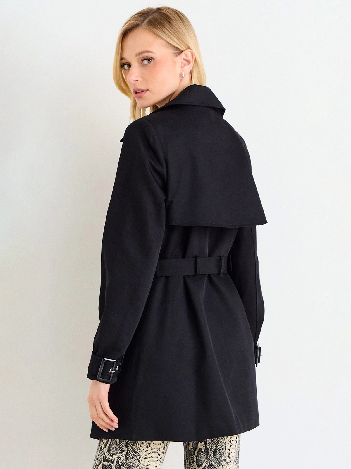 CHAQUETA MUJER ASH TRENCH LISO LARGO CINTURÓN - 4