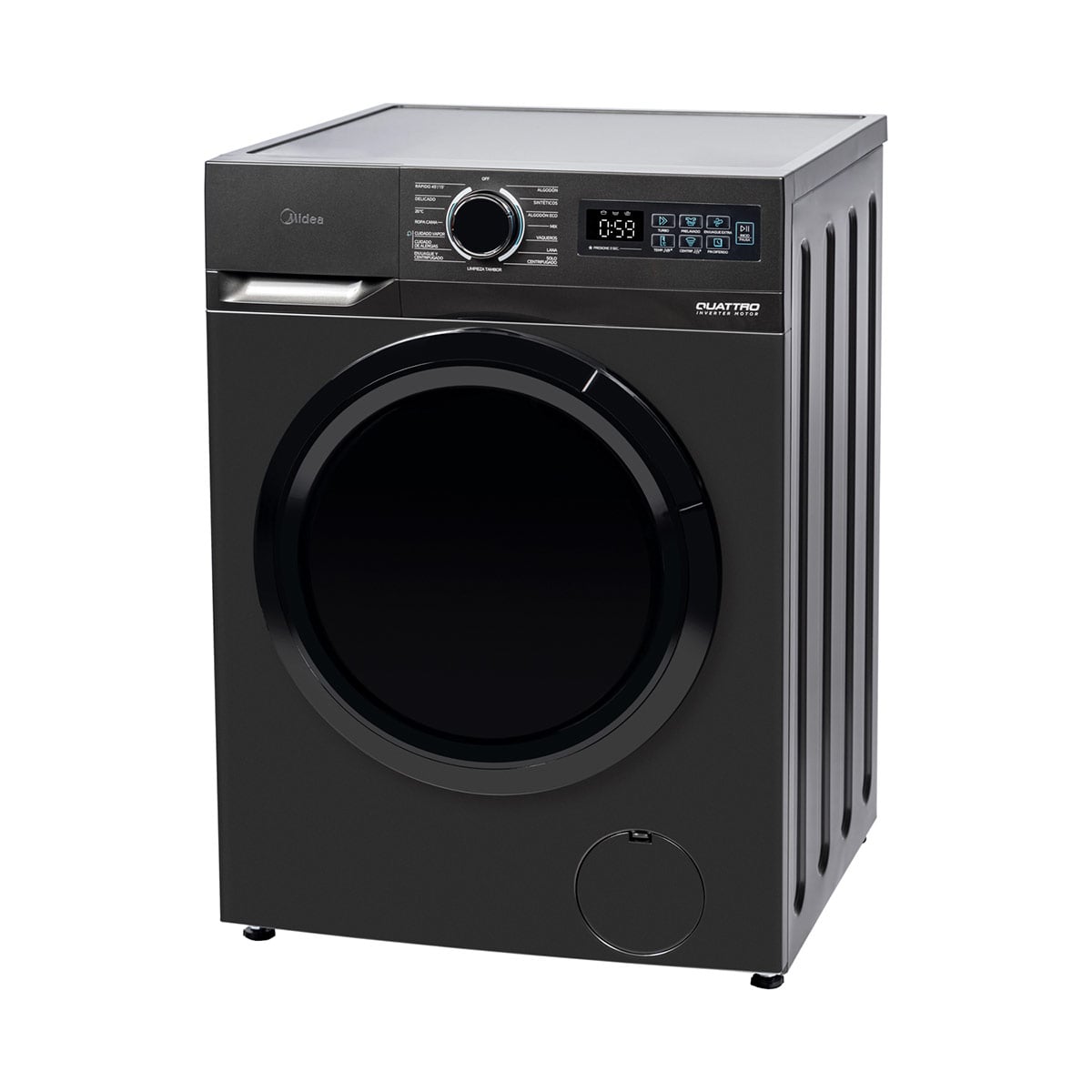 LAVADORA CARGA FRONTAL MIDEA MF110W120B/T 12KG GRAFITO - 2
