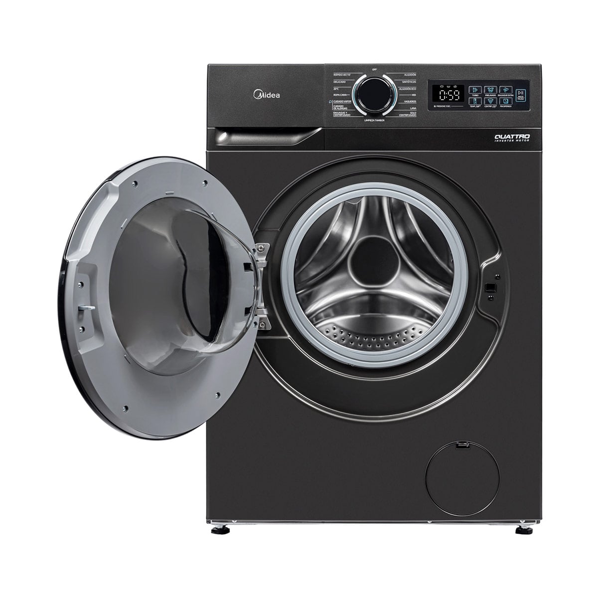 LAVADORA CARGA FRONTAL MIDEA MF110W120B/T 12KG GRAFITO - 3