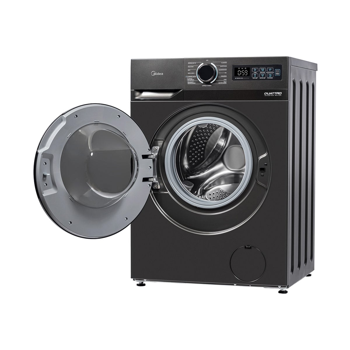 LAVADORA CARGA FRONTAL MIDEA MF110W120B/T 12KG GRAFITO - 4