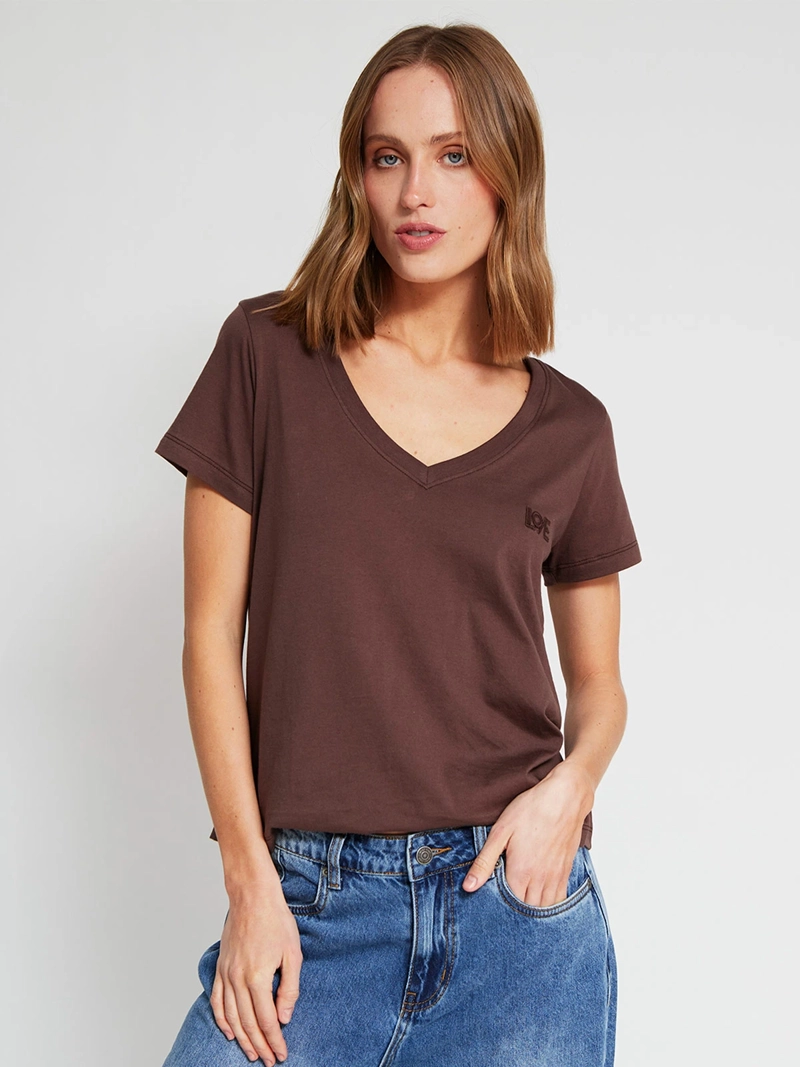 POLERA MUJER MARIA CHER X MARQUIS ALGODÓN CUELLO EN V - 4
