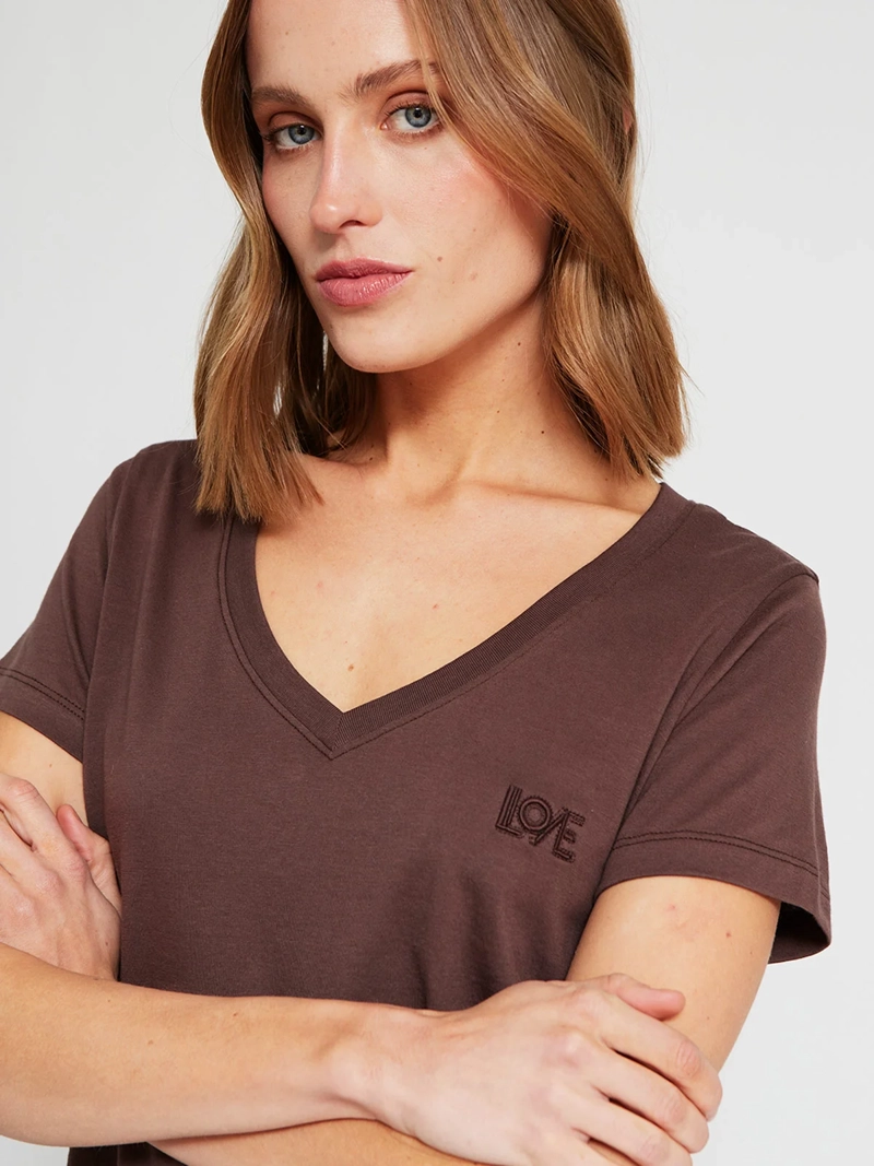 POLERA MUJER MARIA CHER X MARQUIS ALGODÓN CUELLO EN V - 6