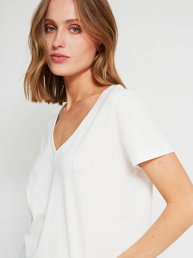 POLERA MUJER MARIA CHER X MARQUIS ALGODÓN CUELLO EN V - 5