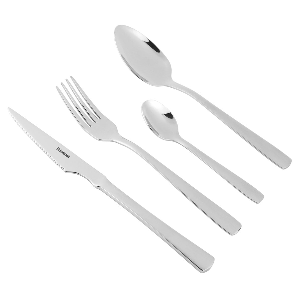 SET DE LOZA FANTUZZI JUEGO DE VAJILLA 20 PZS + CUBIERTOS PISA + JARRA 4 VASOS - 3
