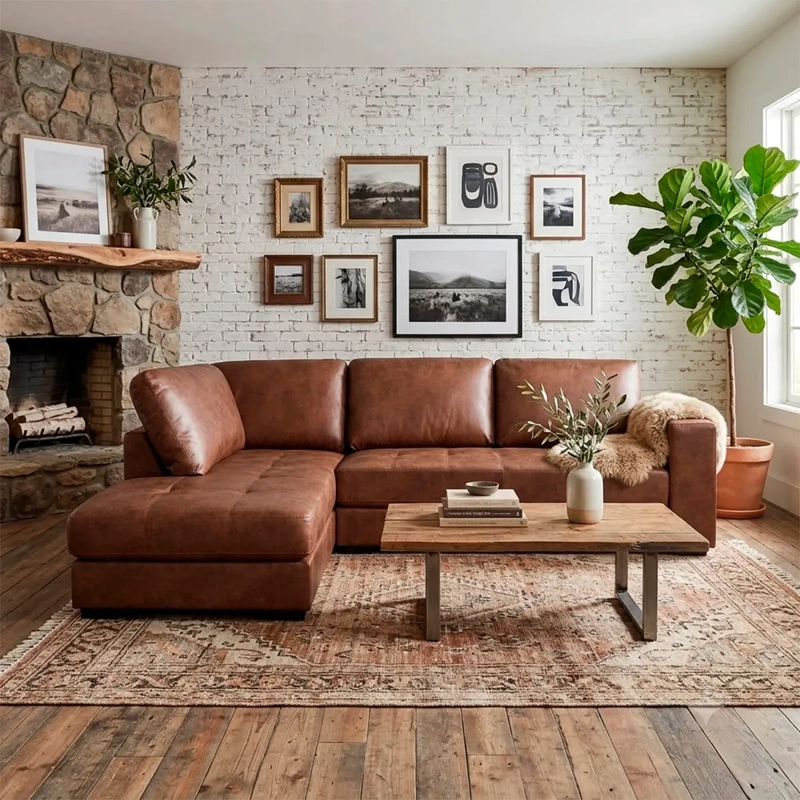 SOFA SECCIONAL IZQUIERDO RIPLEY HOME MINI PIRLO CHOCOLATE 4C - 1