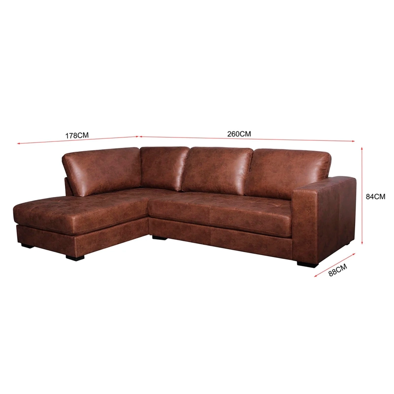 SOFA SECCIONAL IZQUIERDO RIPLEY HOME MINI PIRLO CHOCOLATE 4C - 4