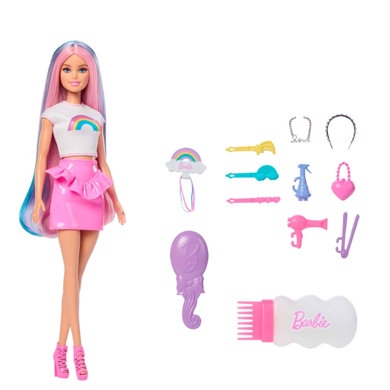 MUÑECA BARBIE PINTA Y DECORA EL CABELLO - 1