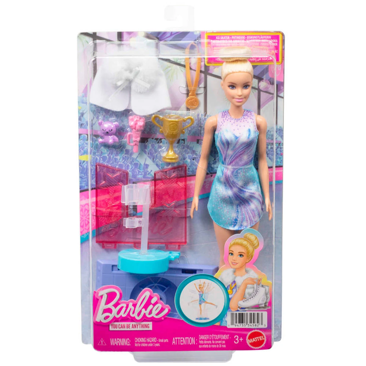 MUÑECA BARBIE PATINADORA SOBRE HIELO - 6