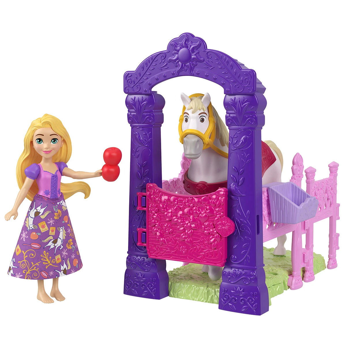 MUÑECA DISNEY PRINCESAS ESTABLO CON CABALLO - 4