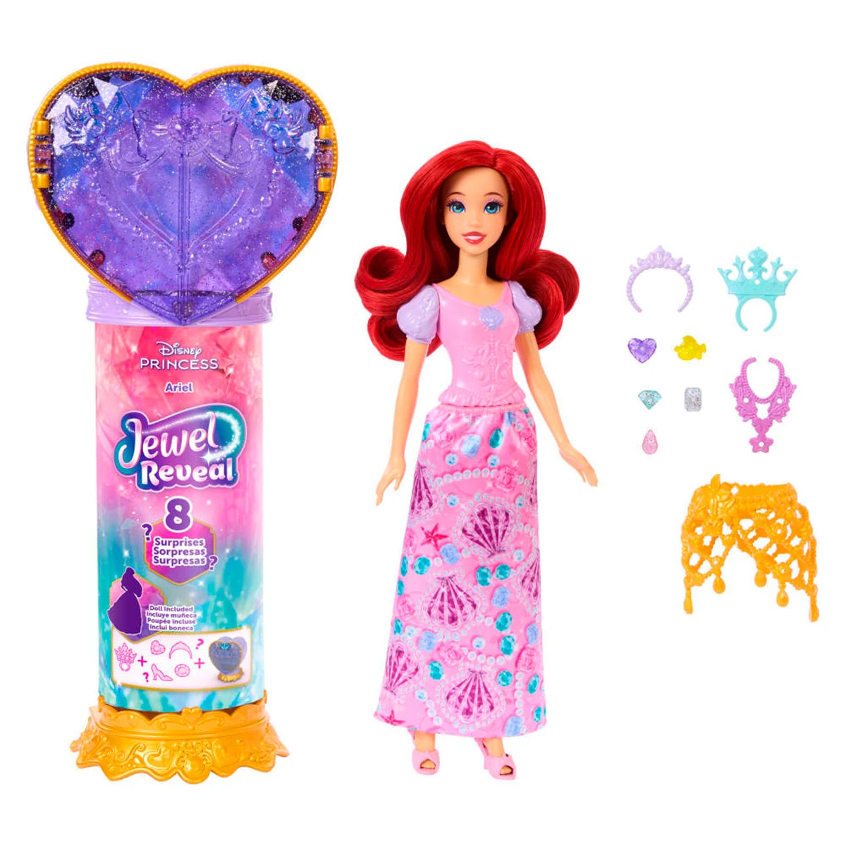 MUÑECA DISNEY PRINCESAS REVEAL ARIEL - 5