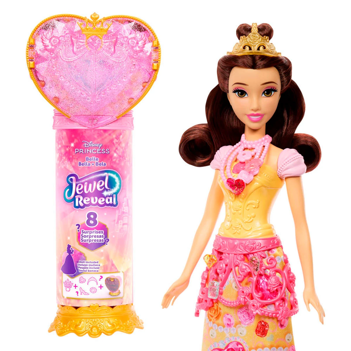 MUÑECA DISNEY PRINCESAS REVEAL BELLA - 1