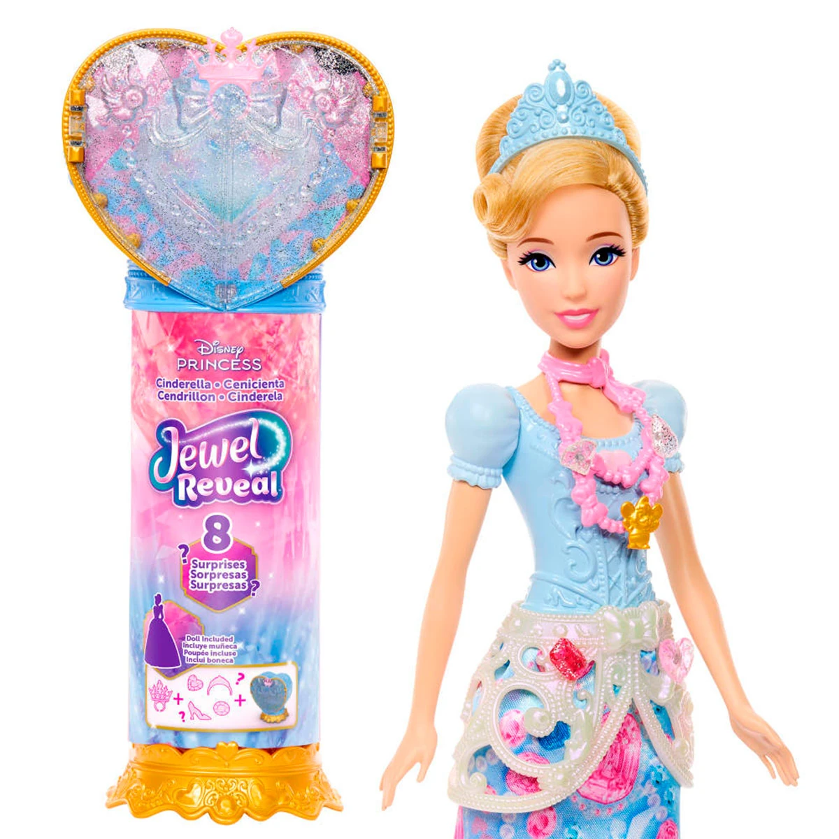 MUÑECA DISNEY PRINCESAS REVEAL CENICIENTA - 1