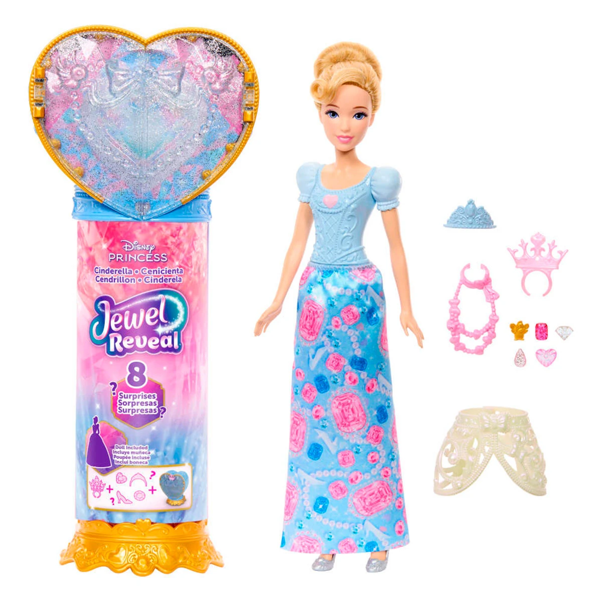 MUÑECA DISNEY PRINCESAS REVEAL CENICIENTA - 5