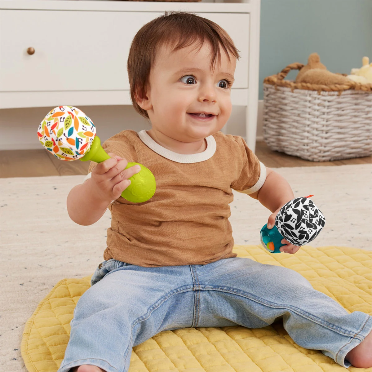 JUGUETE FISHER PRICE SONAJAS BEBÉS RATTLE ’N ROCK - 5