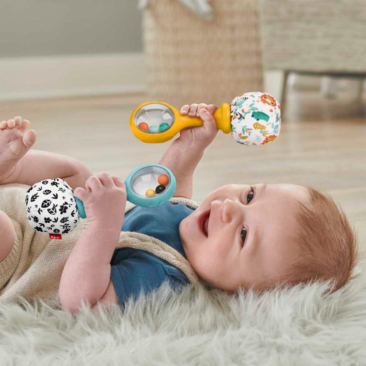 JUGUETE FISHER PRICE SONAJAS BEBÉS RATTLE ’N ROCK - 7