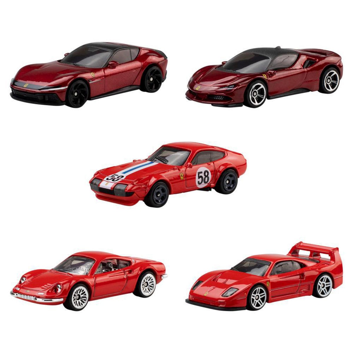 PACK 5 VEHÍCULOS DE JUGUETE HOT WHEELS ROSSO - 1