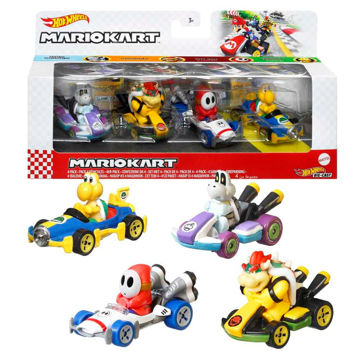 AUTO JUGUETE HOT WHEELS MARIO KART PAQUETE 4 AUTOS - 5