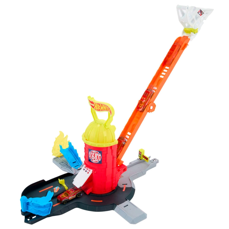 PISTA JUGUETE HOT WHEELS  SUPER PISTA ESTACIÓN DE BOMBEROS - 3