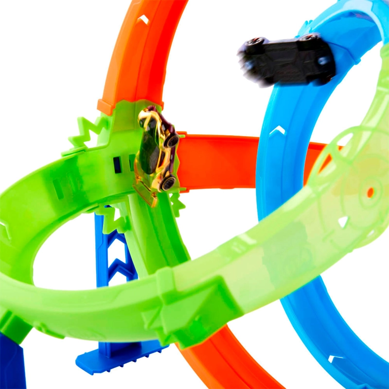 PISTA JUGUETE HOT WHEELS PISTA DE ACROBACIAS LANZA Y CHOCA - 5