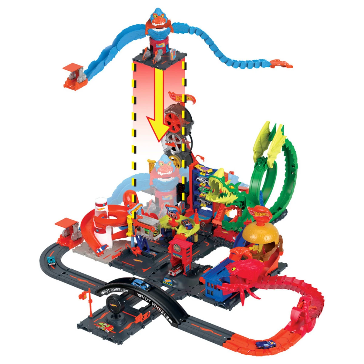 PISTA  JUGUETE HOT WHEELS CITY NÉMESIS SET PISTA MONSTRUO - 4