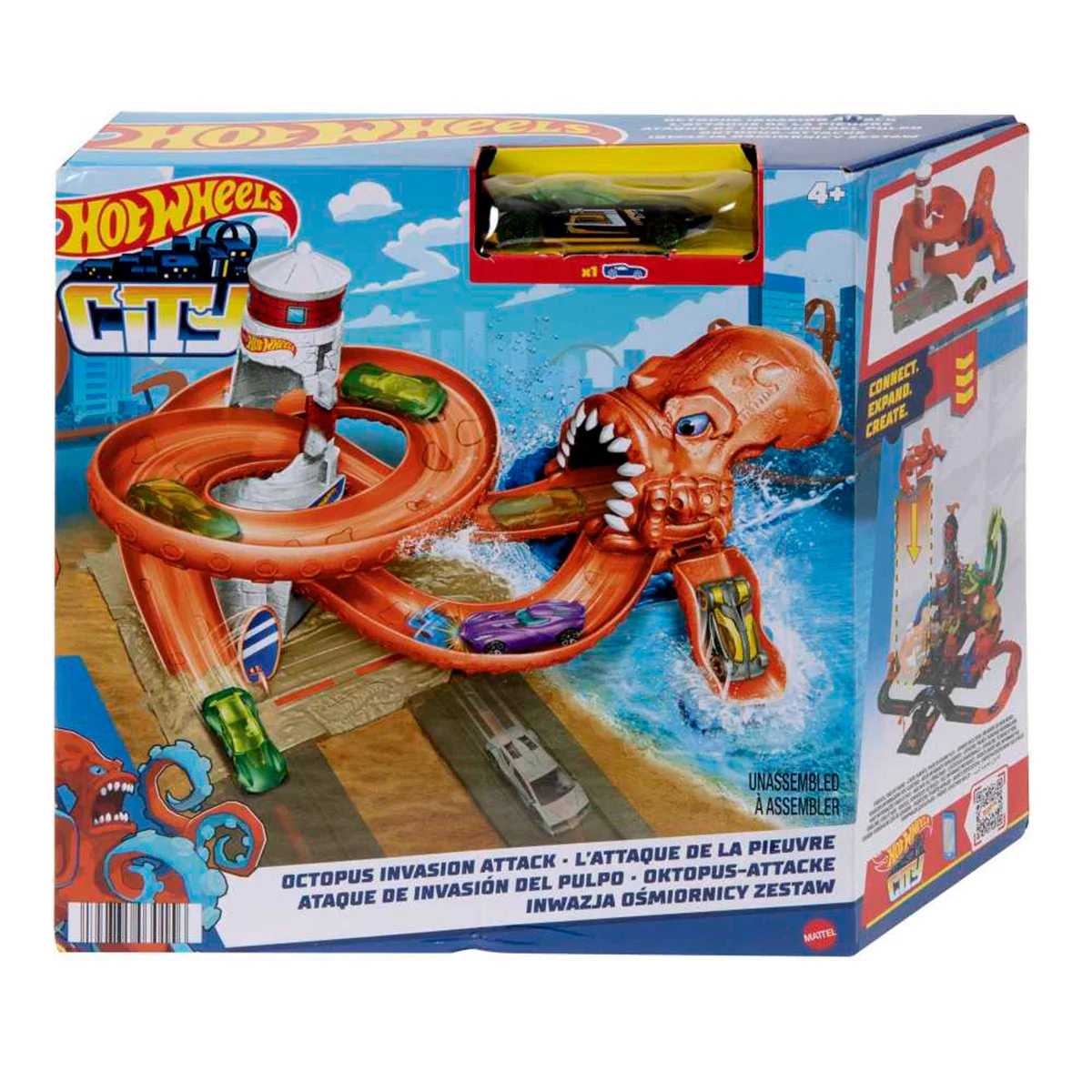 PISTA  JUGUETE HOT WHEELS CITY NÉMESIS SET PISTA MONSTRUO - 9