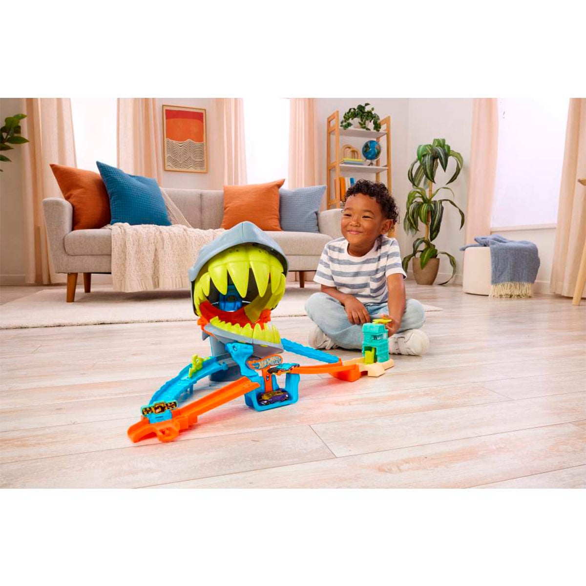 PISTA JUGUETE HOT WHEELS PISTA TIBURÓN CIRCUITO ACROBACIAS - 2